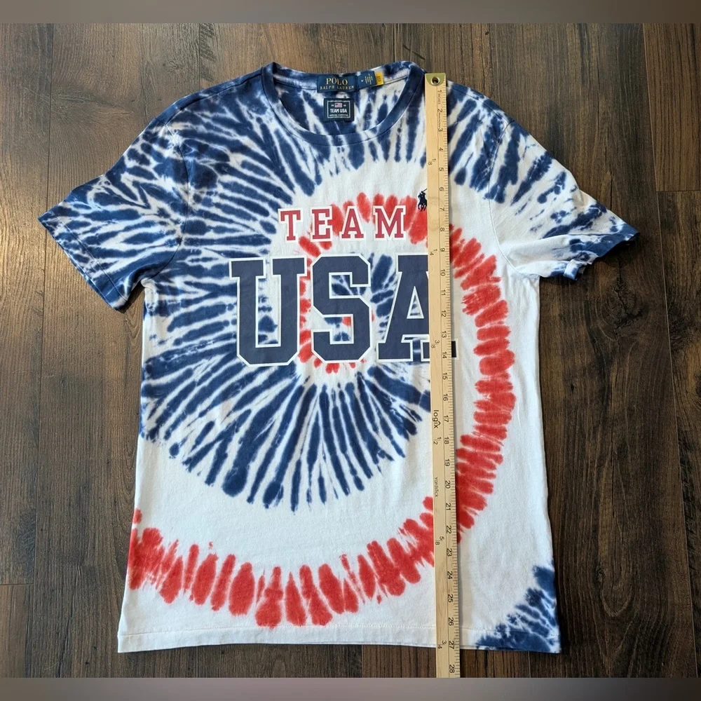 Polo Ralph Lauren Team USA Tokyo Olympics 2020 Men's Jersey T-Shirt Tie-Dye Med